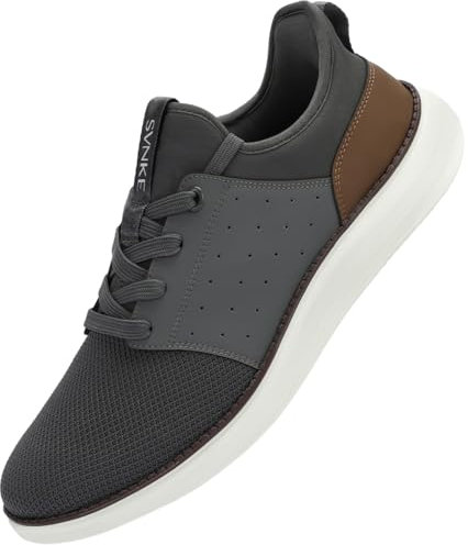 SVNKE Hombre Hands Free Slip On Zapatillas Hombre Zapatos Sneakers Casual Deportivas Caminar Correr Deportivas Gimnasio Moda cómodo Viajar clásicos de Negocio Gris 47