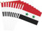Syrien-Flaggen – 20 Stück, 20 x 14 cm, kleine handliche syrische Flaggen mit Stöcken für Nationalfeiertage, Sportdekoration