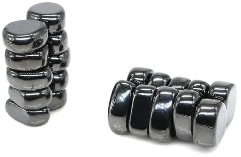 Magnetite nera Pietre burattate Magnetite Perline magnetiche ovali Cristallo Reiki Energia curativa Pietra preziosa Decorazione ematite magnetica naturale-Lodestone nero-5 PZ