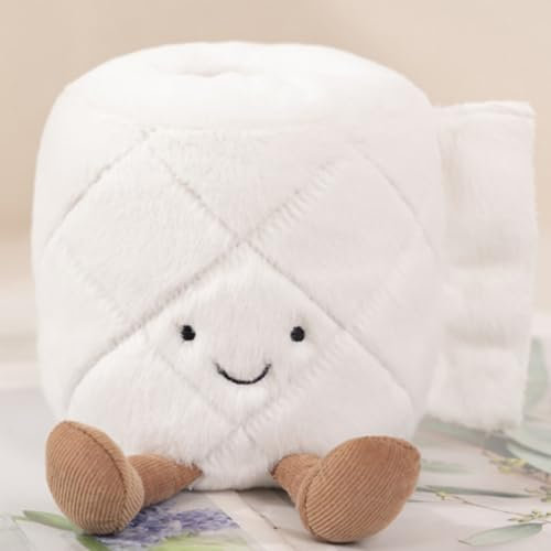 OUKEYI Bread Story Plush Toys,Cute Snack pillow Croissant Bread Pillow Stuffed Animals Funny Soft Food Plushies Toy with Great Gift Choice for Kids Adults (roll paper)