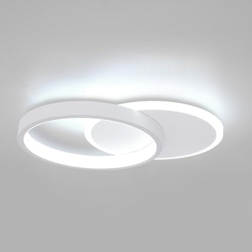 Plafon LED Techo 24W Moderna Lámpara de Techo LED, Redondo Luz de Techo del para Corredor Baño Cocina Sala de Estar Dormitorio Pasillo, 2400LM Blanco Frío 6000K
