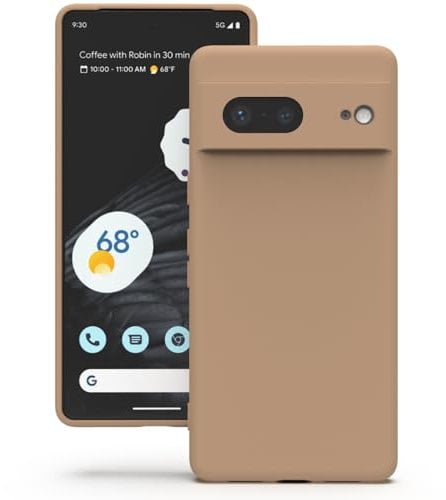 YATWIN Silicone Case for Google Pixel 7 5G, Soft-Touch, Shockproof, DustProof, Antiskid Full Body Armour Phone Cover for Google Pixel 7 5G - Milk Tee