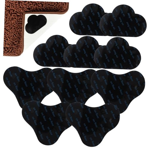 PRETYZOOM 10stücke Teppich -Pads Doppelseitige Wiederverwendbare Aufkleber Für Teppiche Wolken Und Rund-eck-Design Geeignet Für Hartholz Und Fliesenböden