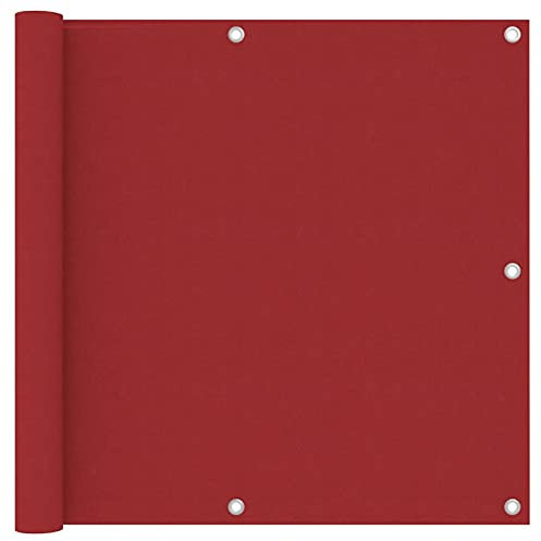 Iiaky Balkon-Sichtschutz Terrassen Sichtschutz Blackout Shade Terassensichtschutz Sichtschutz Garten Rot 90x500 cm Oxford-Gewebe