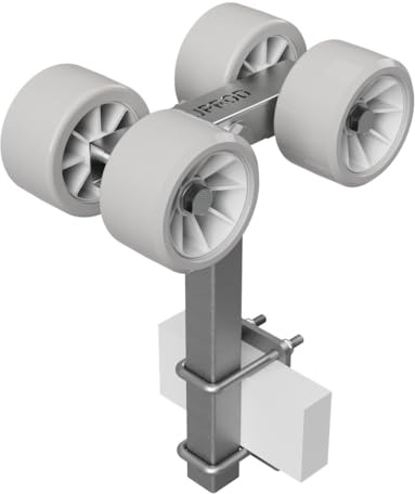 SUPROD 4er Sliprollen Slipwagen Sliphilfe Bootstrailer TPU Reifen RKSRLX-4-TPU, Ø 120 mm