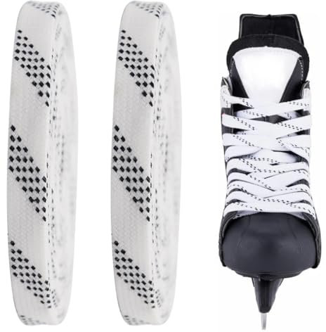 EIHI 1 paia Alephnull Lacci da hockey in linea lacci da hockey cerati per pattinaggio su ghiaccio anti-frattura