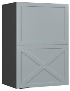 Vicco Küchenschränke Fame-Line, hängender Küchenschrank, Hellblau-grau, 50 cm