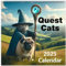 Weird Medieval Quest Cats Kalender 2025, lustiger Katzenkalender zum Aufhängen, 2025, 12-Monatskalender, Familienkalender, Familienplaner und Tages-Organizer, Kalender, Gag-Geschenk für Tierliebhaber,
