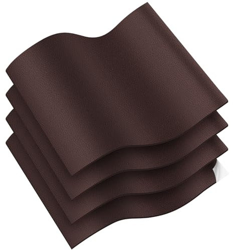 Vicloon Kunstleder selbstklebend,3 Stück Leder Reparatur Patch 19X14cm,Verschleißfest und kratzfest Leder Patch für couch Autositz Sofa Möbel Leder Reparatur, Leder Renovierung(Dunkelbraun)