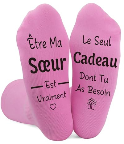 Xioabre Cadeau Femme Chaussettes Femme Cadeau Homme Cadeau Anniversaire Femme Cadeau Noel Cadeau Saint Valentin Pour Parrain, Tonton, Frère, Soeur, Tata, Marraine