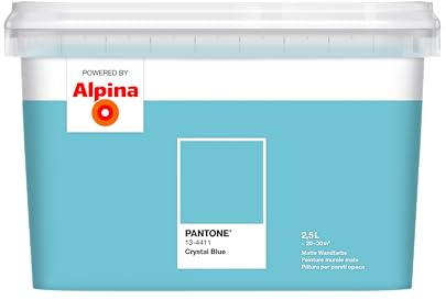 Alpina PANTONE Crystal Blue – Wandfarbe im PANTONE-Farbton – 2,5 Liter