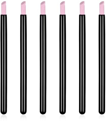 6 Stück Doppelköpfiges Nagelhautentferner Nagelhautfeile Stein Multidimensional Nail Buffer Quarz Stift Nagel Schleifstift Stein Nagelfeile Stift, Nagelschleifstifte für Nagelpflege und Das Styling
