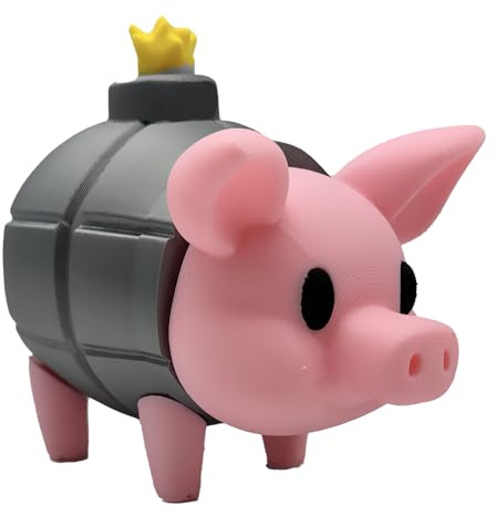 Genérico Svinino Bombondino – Figura Articulada XL Brainrot Italian Memes de 13x11 cm - Cerdita Bomba Coleccionable - Personaje de los Brainrot Memes Italianos Memes - Coleccion Tung Tung