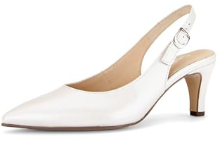 Gabor Damen Slingpumps, Frauen Pumps,orthopaedisch,einlege-Sohlen,Soft-Move,daempfung,Best-Fitting,gesund,elastisch,Gold,Off-White,38 EU / 5 UK