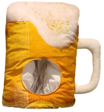 Vynetra Party-Bierkrug-Hut für Erwachsene und Kinder, Winter, warme Tasse, Kopfbedeckung, Outdoor-Foto-Requisiten, Urlaub, Feiern, Kostüm, Bierkrug-Hut