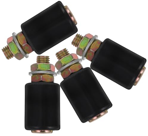 Noir Lot de 4, Rouleaux en Nylon, pour Porte Coulissante | Vibrations, Usage pour Portes et Portails de Jardin, Guidage sur Rail, Format Pratique