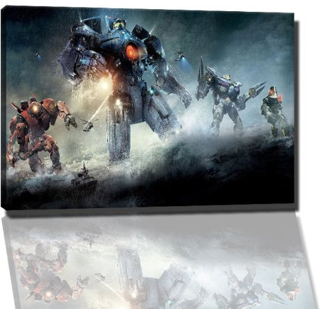 Dark pacific rim Bild auf Leinwand -- 100 x 70 cm fertig gerahmte Kunstdruckbilder als Wandbild - Billiger als Ölbild oder Gemälde - KEIN Poster oder Plakat