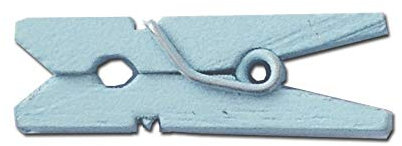 LWR CRAFTS Wooden Mini Clothes Pegs 15 Colors 100 Per Pack 1 2.5cm (Light Blue)