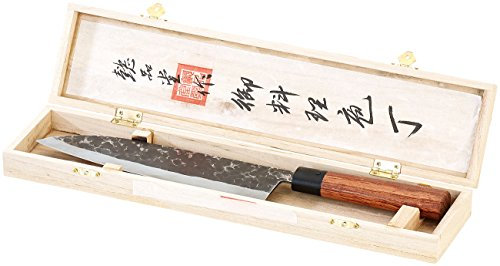 TokioKitchenWare Santoku Messer: Kochmesser mit Echtholzgriff, handgefertigt (Messer Küche, Koch, Kocher)