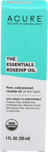 Acure Organics Certified Organic Rosehip Oil and Argan Oil Bundle For Face and Body, Natural Anti-Aging and Environmental Damage Serum With Vitamin C & E, 1 fl. oz. eachby Acure Organics