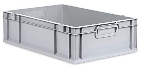 aidB Eurobox NextGen Grip, 600x400x170 mm, Griffe geschlossen, robuste Plastikbox aus Kunststoff mit ergonomischen Griffen, stapelbare Kunststoffkiste, ideal für die Industrie, 1St.