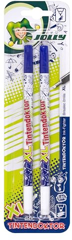JOLLY Tintendoktor XL Tintenlöscher, 2er Blister, löscht königsblaue Tinte, große Löschspitze, für JOLLYPEN optimiert, schultauglich, ideal für Kinder & Schule