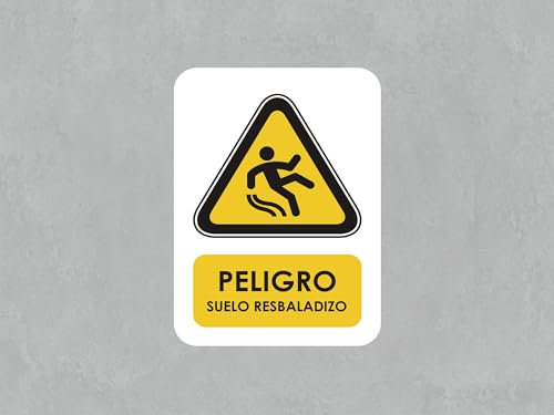 Gefahrensymbole PVC Boden glatt verschiedene Maßnahmen A4