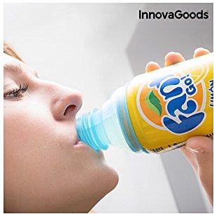 InnovaGoods® tapas silicona ajustables cocina, tapas silicona para latas, antipolvo tapones para latas, Uso para conservar el gas de las bebidas, 10 unidades, Color Azul/Rosa/Verde