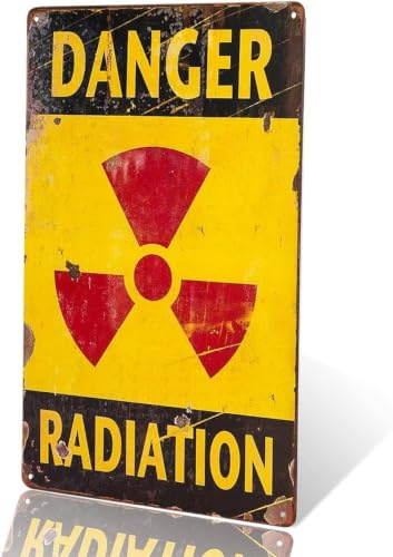 dingleiever Gefahrenschild Danger Radiation Allied Military Vintage Blechschild - Outdoor Funny Signs