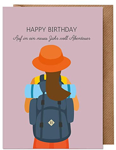 dabelino Geburtstagskarte Teenager Mädchen - Jugendliche: Happy Birthday (Karte mit Umschlag, Recycling-Papier, 13 14 15 16 17 Jahre)
