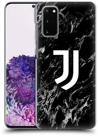 Head Case Designs Licenza Ufficiale Juventus Football Club Nero Marmoreo Custodia Cover Dura per Parte Posteriore Compatibile con Samsung Galaxy S20 / S20 5G