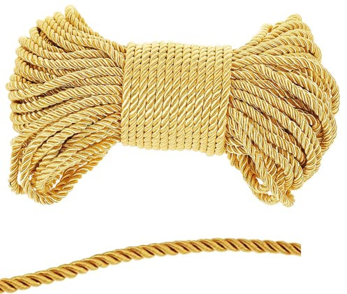 WYSUMMER Soft Nylon Rope,10 M/33 Feet 8MM All Purpose Craft Cord | Polyester Rope, High Strength Twisted Nylon Cord,Twisted Trim Cord for Hanging Sewing Home Decor Crafts