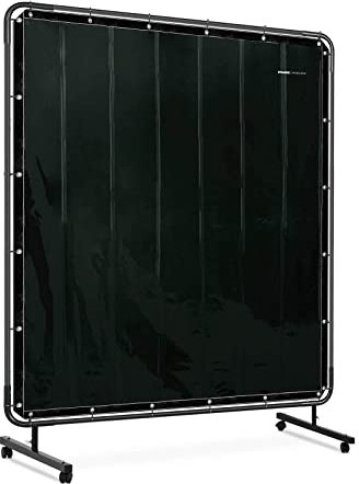Stamos Welding Group SWS05 Rideau Écran De Protection De Soudure Bâche Ignifugée (Dimensions : 174 x 174 cm, Vinyle : 0,4 mm, Résistant aux UV, Cadre en acier inclus)