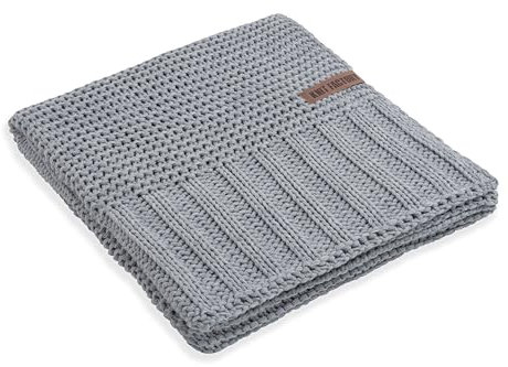 KNIT FACTORY - Vinz Plaid - Grau - 160x130 cm