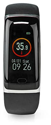 NEDIS SmartLife - Smartwatch - LCD-Anzeige - IP67 - Maximale Betriebszeit: 7200 min - mit Schrittzähler - Kompaktes und leichtes Design - Kompatibel mit Android & IOS BTSW001BK Schwarz