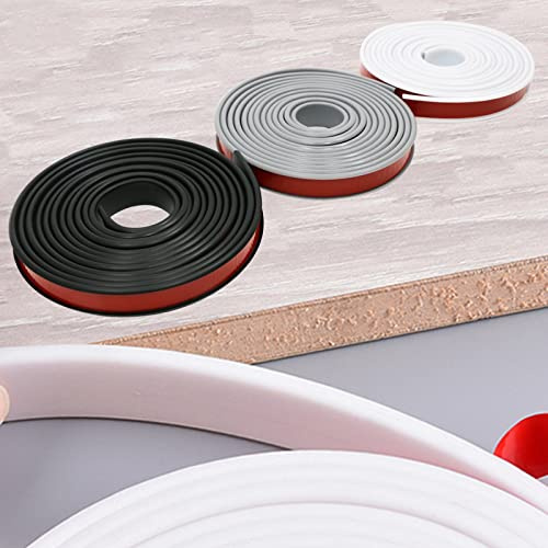MRSHANG U-Shape Furniture Edge Banding, Self Adhesive TPE Edging Trim, Flexible Peel and Stick Veneer Edge Tape Protector, for Table, Cabinet, Shelf, Mdf (12mm*3m,White)