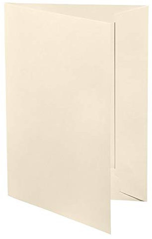 100 Stück Artoz Präsentationsmappen für DIN A4 - Elfenbein - gerippter Karton - 220 g/m² - 220 x 310 mm - hochwertige Bewerbungsmappen