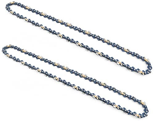 Maxman Set di 2 catene di ricambio per motosega, spaziatura da 0325 pollici, 66 catene di trasmissione a catena semicircolare blu per uso domestico