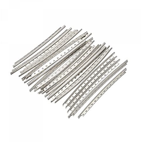 sourcing map Tastiera per chitarra acustica, 20 tasti, 2 mm, colore argento per chitarra di ricambio, confezione da 40