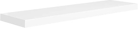 vidaXL Schwebendes Wandregal Weiß 90x23,5x3,8 cm MDF