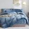Luofanfei Winterbettwäsche 135x200 4teilig Extra Warm Kuschelig Blau Cashmere Touch Plüsch Frottee Flauschige Bettwäsche-Sets Samt Winter Thermo Bettwäsche Uni Microfaser Fleece Winterbettwäsche Set