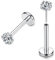 FIOROYAL G23 Titan Lippen- und Ohrschmuck - Medusa Piercing 16G Gewindelose Push In, Helix 8MM, Silber - Tragus, Conch, Labret, Schmuck