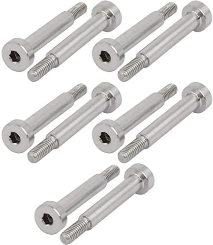XYWHPGV 10 Stück 304 Edelstahl Innensechskant-Schulterbolzen 5mm Schulterdurchmesser 25mm Schulterlänge M4 Gewinde(2abf9 89748 0e50f b2433 b9e94 0f73b