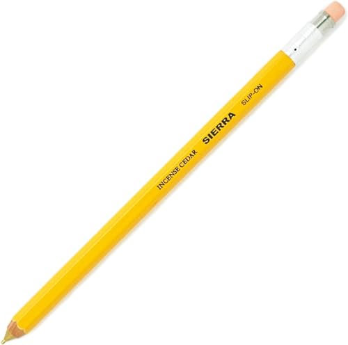 Porte-mine en bois à enfiler A-WSP-2801 avec gomme de 0,5 mm, jaune, fabriqué au Japon
