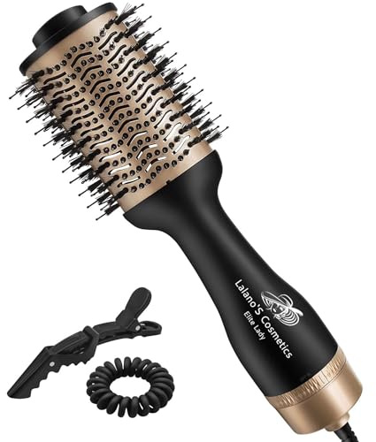 Lalano’S Cosmetics 5-in-1 Hairstylist – Warmluftbürste mit Ionen-Technologie, 1200 W – Trocknen, Glätten, Volumen & Stylen in Einem – Anti-Frizz Rundbürste mit 360° Kabel & Hitzeschutz