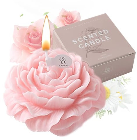 Pfingstrosen-Kerzenduft, dekorative Pfingstrosenblätter, Valentinstag, , Heimdekoration, einzigartiges Geschenk für Frauen, Wohnzimmer, Zuhause, Küche
