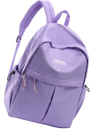 Chase Chic Schulrucksack Teenager，Rucksack Schule Damen Herren, Schulrucksack für Jugendliche Mädchen Jungen, Leichte Tagesrucksack 15,6 Zoll Rucksäcke für Reisen College（Lila）