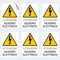 Pubblimania Etichette adesive Quadro Elettrico Attenzione pericolo cm 6,5X9 (Conf. da 6 pz) (Quadro Elettrico)