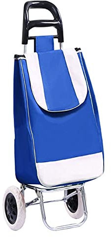 XANAYXWJ Klappbarer Einkaufswagen mit 2 Rädern und Abnehmbarer Tasche - Leichter und geräumiger tragbarer Einkaufswagen für bequemes Einkaufen