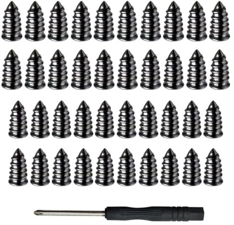 41Pcs Tyre Repair Kit Rubber Nails with Screwdriver,Tyre Repair Screw Fast Car Puncture Repair Kit, Universal Self Service Tire Repair Repair Tool Tubeless Kit for Auto Car Motorcycle(20S+20L)